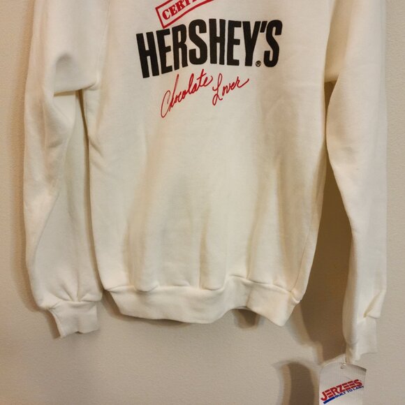 Vintage Jerzees Certified HERSHEY'S Chocolate Lover Sweatshirt USA Sz S NWT - Picture 5 of 14